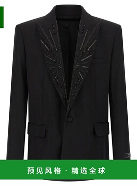 香港直邮BALMAIN 男士西服 GH1SE492PD31EAP SS2026 黑色 Crystal