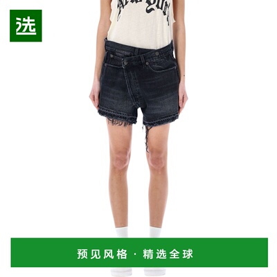 1h可退 香港直邮R13 女士 交叉牛仔短裤 R13W6055394B101A