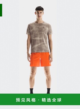 欧洲直邮On昂跑 Performance系列男士焰红色再生聚酰胺反光标短裤
