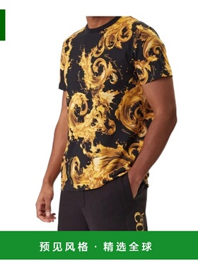 香港直邮VERSACE JEANS 男士T恤 80GAH6S0JS543G89 SS2026