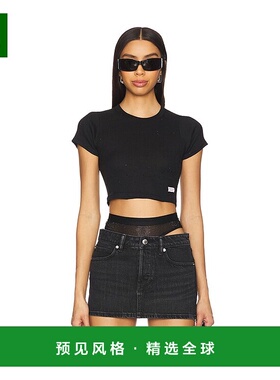 香港直邮Alexander Wang 亚历山大·王 女士 Hotfix 短款短袖圆领