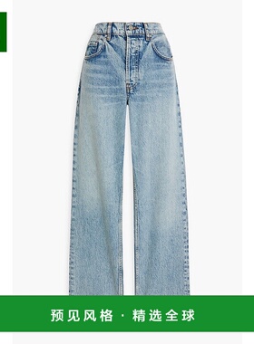 1h可退 香港直邮ANINE BING 女士 Benson 中腰直筒牛仔裤 A061001