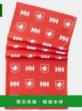 欧洲直邮Helly Hansen 男女通用红色涤纶HH围巾