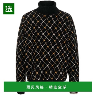 1h可退 香港直邮Random Identities 男士 提花高翻领毛衣 KN1022F