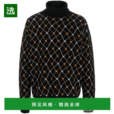 1h可退 香港直邮Random Identities 男士 提花高翻领毛衣 KN1022F