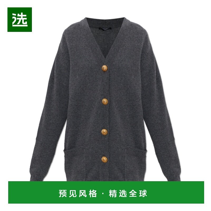 香港直邮BALMAIN 女士外套 GF1KO003KI879AY SS2026 灰色 长袖针,女装/女士精品,短外套,淘宝优惠券,粉丝福利购,淘宝优惠卷