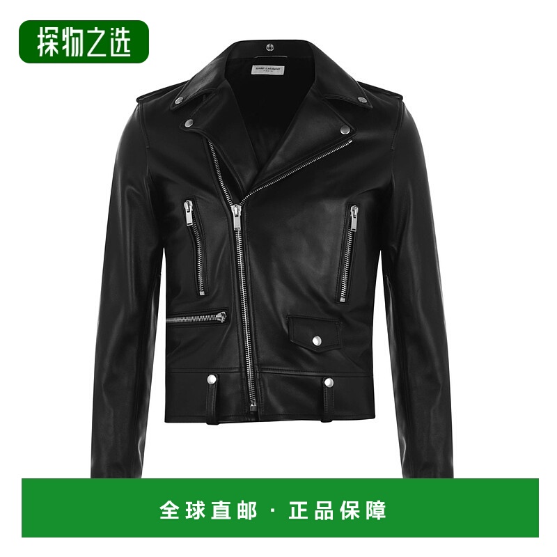 香港直邮Saint Laurent 经典机车皮质夹克 606600