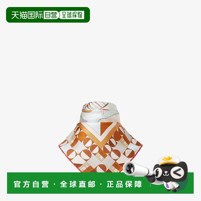 香港直邮Fendi 芬迪 女士 ECHOES 多色月光真丝薄软绸方巾 FXT091