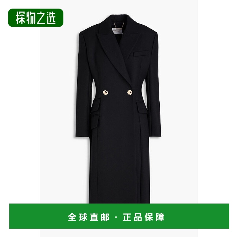 香港直邮ZIMMERMANN 女士 双排扣羊毛混纺斜纹布大衣 9678JS241B