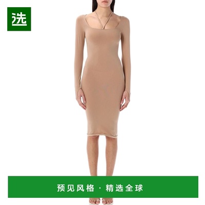 1h可退 香港直邮ANDREĀDAMO 女士 SCULPTING 针织中长连衣裙 PS25
