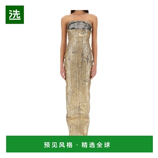 香港直邮Rick Owens 抹胸连衣裙长裙 RP01E7524SGMC