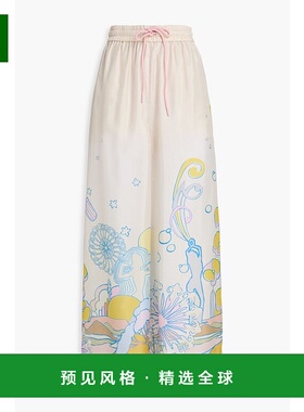 香港直邮ZIMMERMANN 女士 印花真丝薄纱阔腿裤 1242PSS244WATERCO
