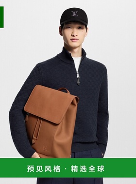 欧洲直邮LV路易威登 Fastline系列男士棕褐色小牛皮磁扣翻盖双肩