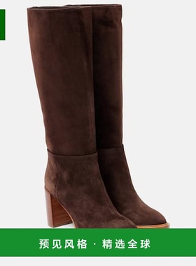 1h可退 香港直邮Gabriela Hearst 女士 Bocca 绒面革及膝靴子女靴