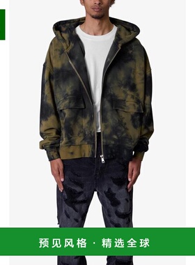 1h可退 【美国直邮】mnml 男士 帽衫运动夹克衫连帽拉链潮牌舒适