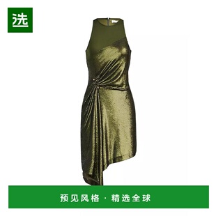 【美国直邮】Halston|Ida 亮片平纹针织迷你连衣裙