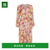 美国直邮 Elie Tahari 1h可退 Charlotte 花卉刺绣中长连衣裙