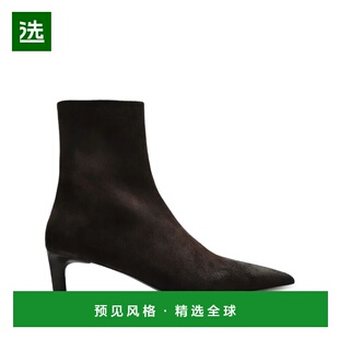 1h可退 香港直邮marsell 女士 尖头踝靴 MW8272P024 brown棕色 舒
