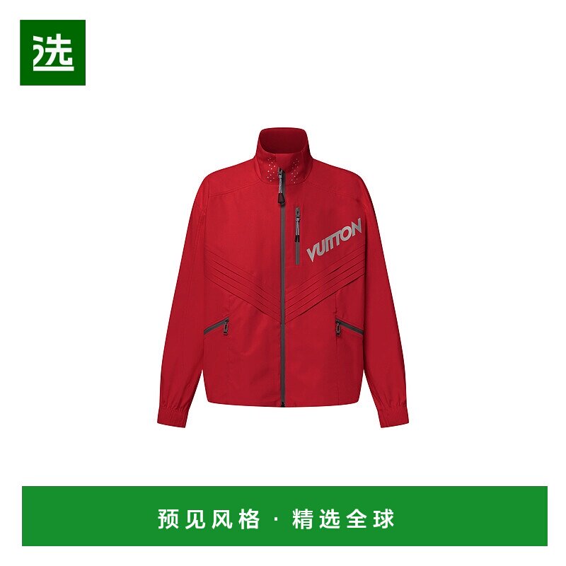 1h可退 欧洲直邮LV路易威登 女士波斯红聚酯纤维老花图案大衣夹克