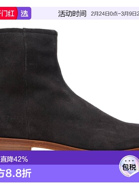 1h可退 香港直邮Common Projects 男士 黑色 Suede Zipper 踝靴 A