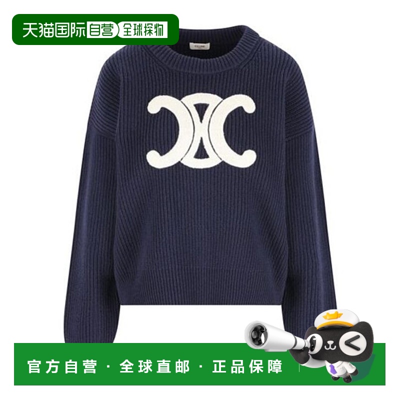 香港直邮Celine 罗纹羊毛圆领毛衣 RY0GS423P.