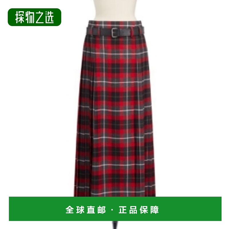 香港直邮Dior 格纹半身裙 511J48A1640a字裙迪奥