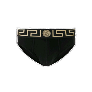 香港直邮Versace Greca 标志花纹细节三角裤 AU10027A232741A80G