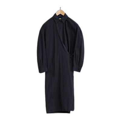 香港直邮Lemaire 直领扭褶连衣裙 DR1024LF445