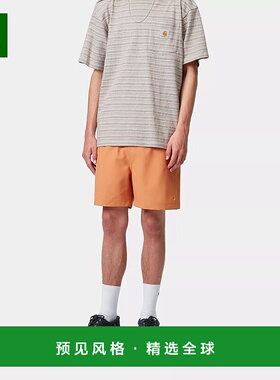 欧洲直邮Carhartt Wip 男士橙色涤纶泳裤短裤