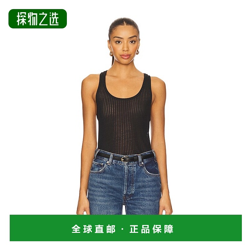 1h可退 香港直邮ANINE BING 女士 Eugene 背心 A0811256 black黑