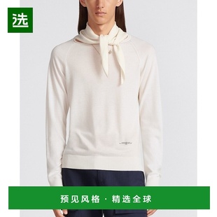 香港直邮Dior 413M700AT734 可拆卸头巾羊绒针织衫