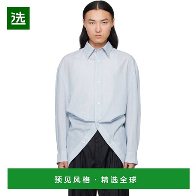 1h可退 香港直邮Hed Mayner 男士 蓝色衬衫 HMMB60013AHB166