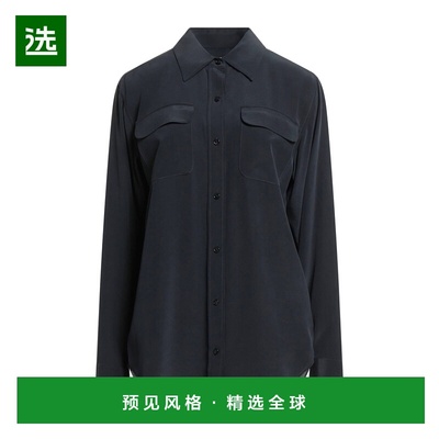 1h可退 香港直邮EQUIPMENT 女士 Blouses 纯色衬衫 black黑色 舒