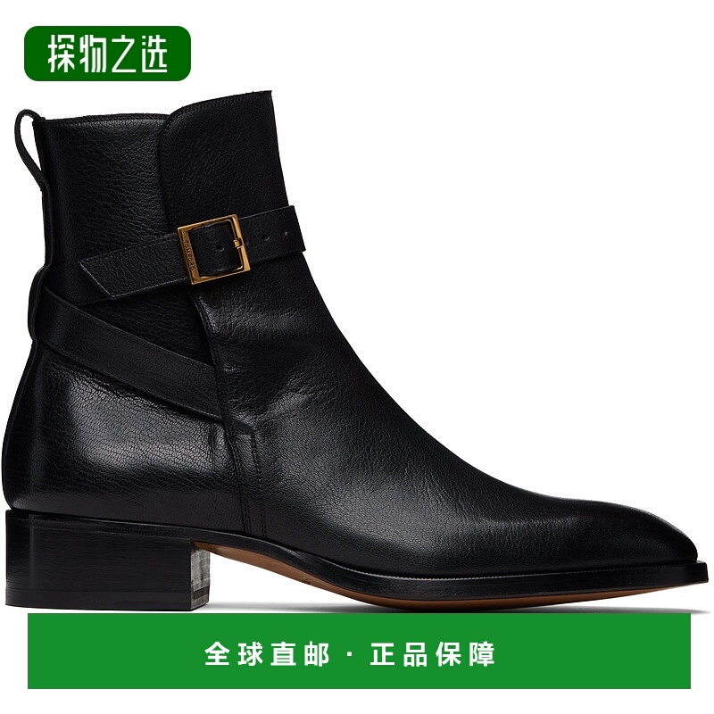 香港直邮Tom Ford 汤姆·福特 男士 黑色 Supple Grain Kenneth B
