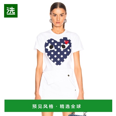 1h可退 香港直邮comme des garcons play 女士 徽标T恤 AXT234051