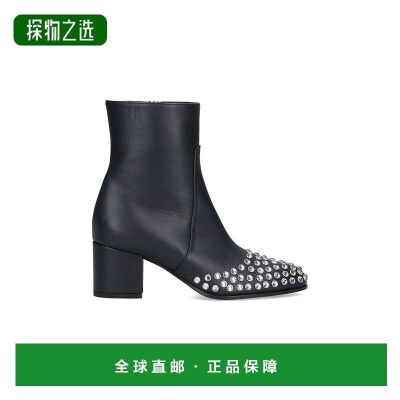 1h可退 香港直邮Alaïa 女士 粗跟短筒靴 AA3B089CK291 black黑色