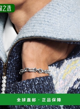 欧洲直邮LV路易威登 Yours系列男士钯金色金属链条手链