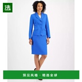 常规尺码 1h可退 和 Suit 纹理三扣夹克和裙套装 美国直邮