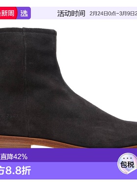1h可退 香港直邮Common Projects 男士 黑色 Suede Zipper 踝靴 A