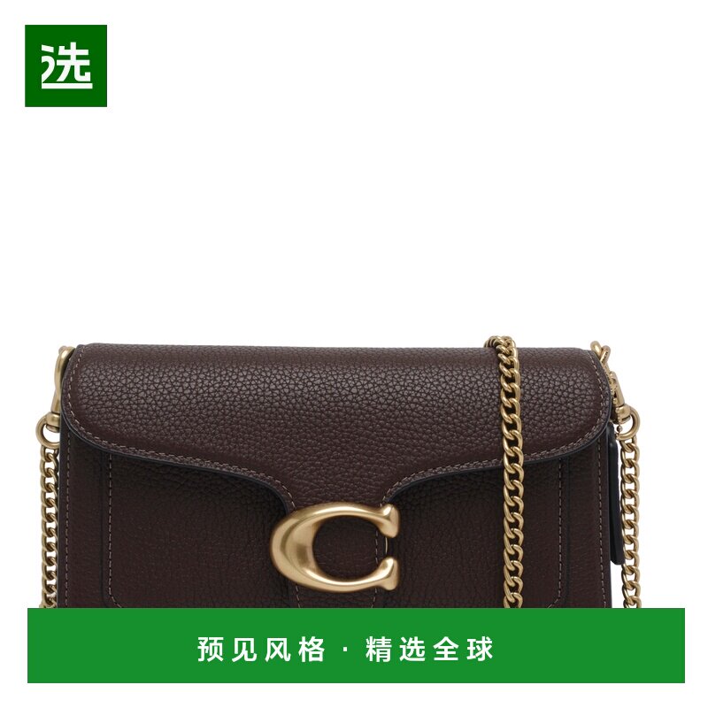 香港直邮COACH 女士斜挎包 CBF14MAPLE SS2026 棕色 Tabby 链条斜