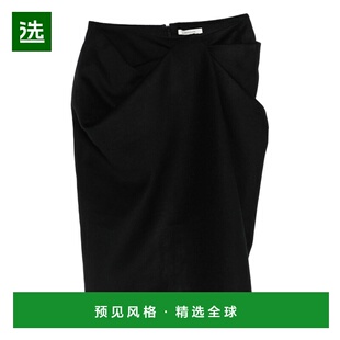 1h可退 香港直邮Entire Studios 女士 CREASE 黑色羊毛半身裙 ESW