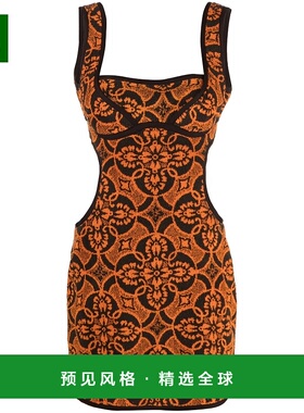 1h可退 香港直邮Marine Serre 女士 SERRE 海军风红色连衣裙 D188