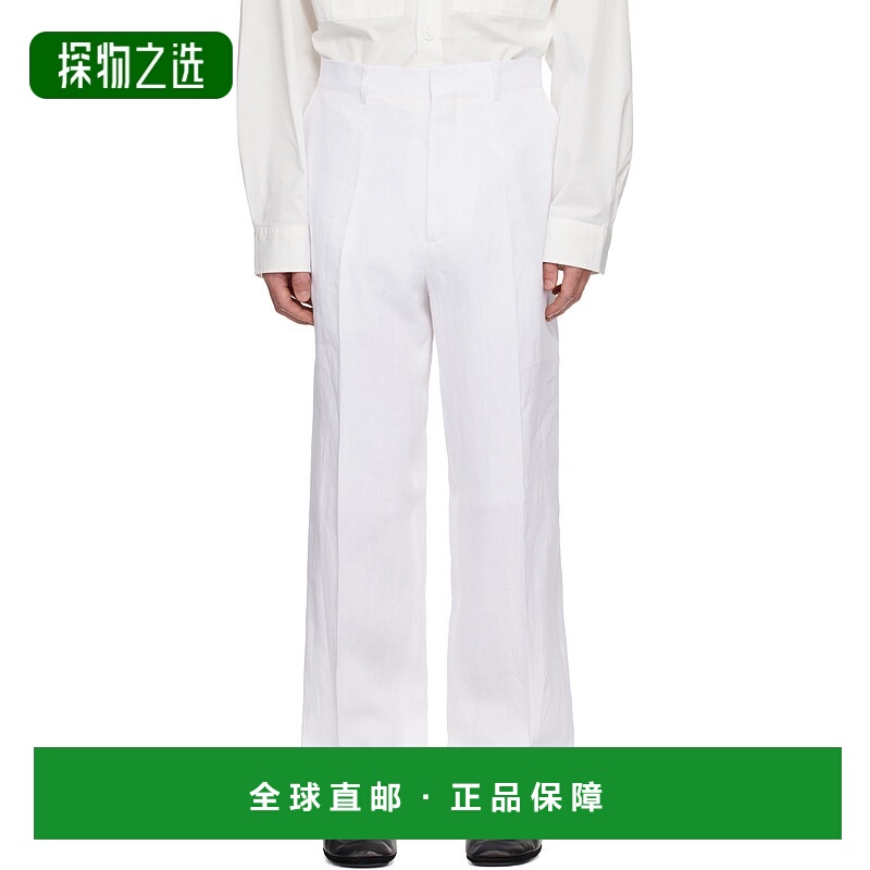 香港直邮Moschino 莫斯奇诺 男士 白色 Tailored Twist Linen Clo