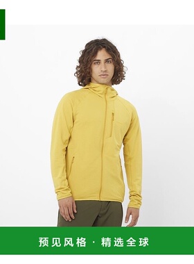 欧洲直邮Salomon萨洛蒙 ESSENTIAL LIGHTWARM系列男士鲜绿色连帽