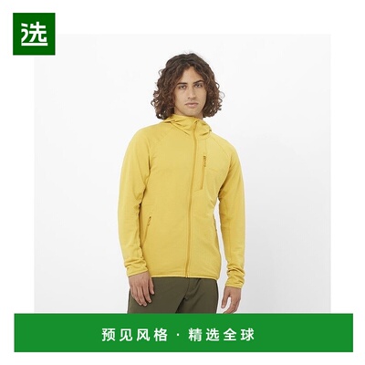 欧洲直邮Salomon萨洛蒙 ESSENTIAL LIGHTWARM系列男士鲜绿色连帽