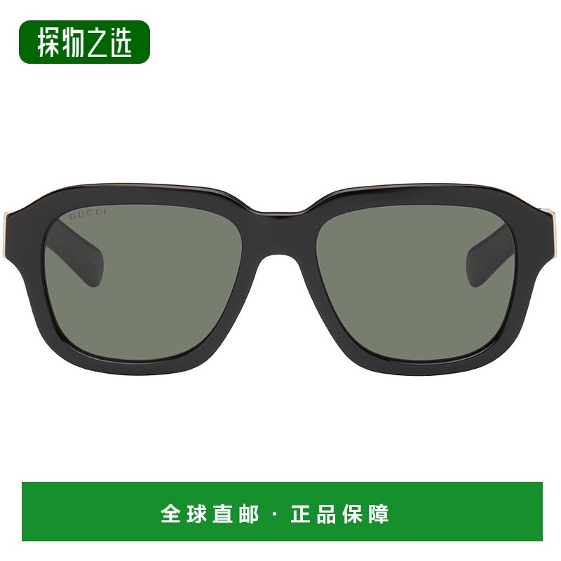 1h可退 香港直邮Gucci 古驰 男士 黑色 Square 太阳镜 GG1508S