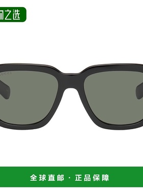 1h可退 香港直邮Gucci 古驰 男士 黑色 Square 太阳镜 GG1508S