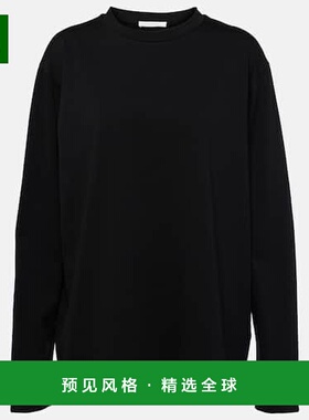 1h可退 香港直邮The Row 女士 Ciles R 棉质针织上衣 black黑色