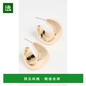 香港直邮Shashi 耳环 女士 1h可退 Kasumi 圈式 metal金属色 舒适