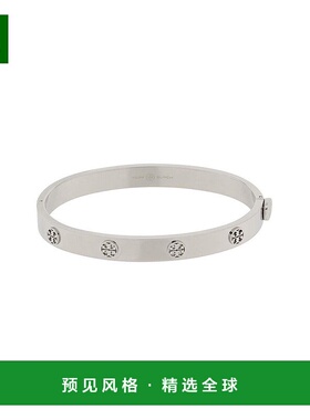 1h可退 香港直邮Tory Burch 托里·伯奇 女士 钢表带雕刻徽标手链